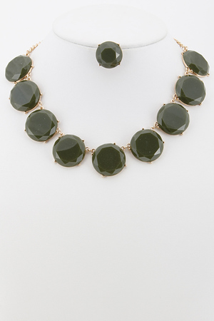 Bejeweled Rhinestone Collar Necklace Set 5JAJ7
